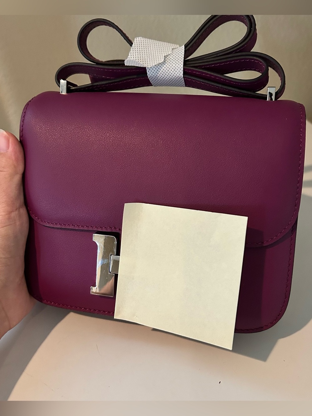 19cm Purple Leather Box - Picture 1 of 8
